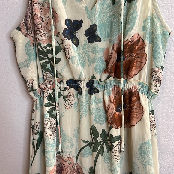 Anthropologie Maeve floral dress women's size 2 ruffle spring wedding butterfly - Picture 5 of 7